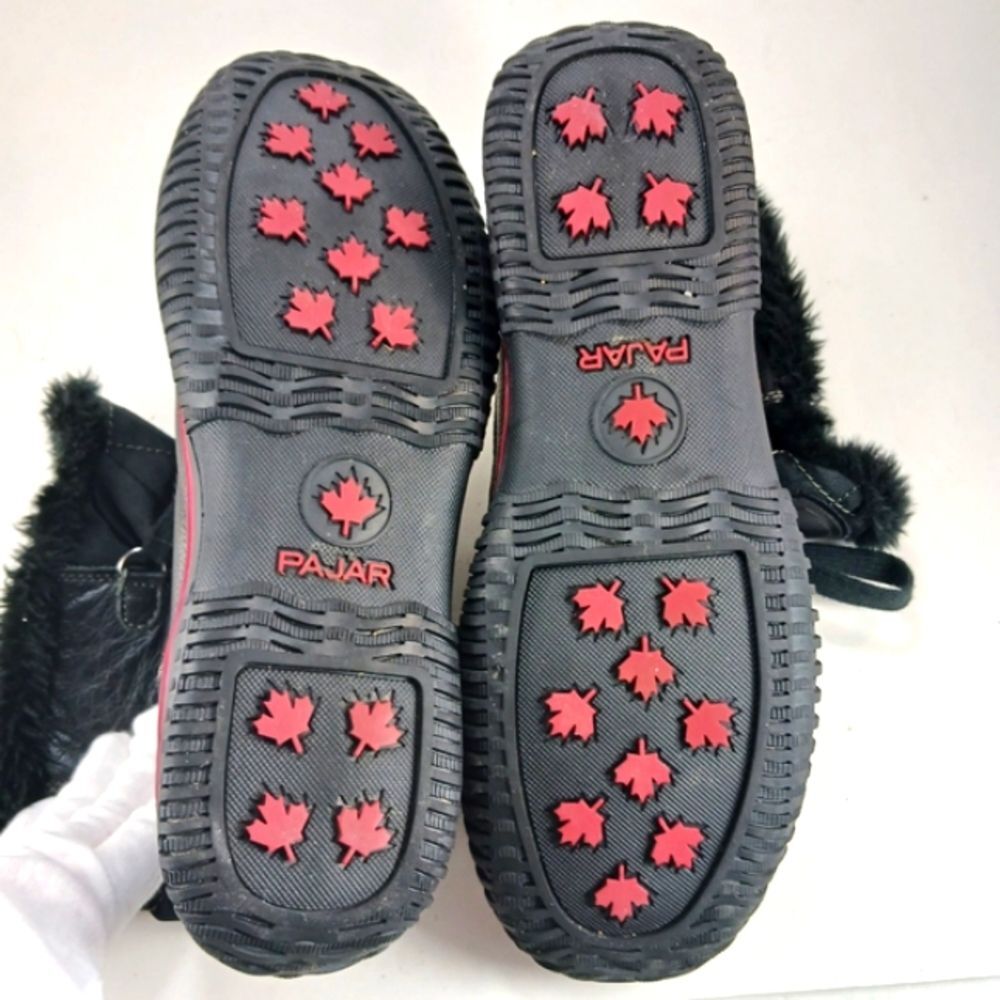 Pajar Waterproof Insulated Fur Lined Lace Up Women's 10 Winter Boots Black. - Picture 11 of 11